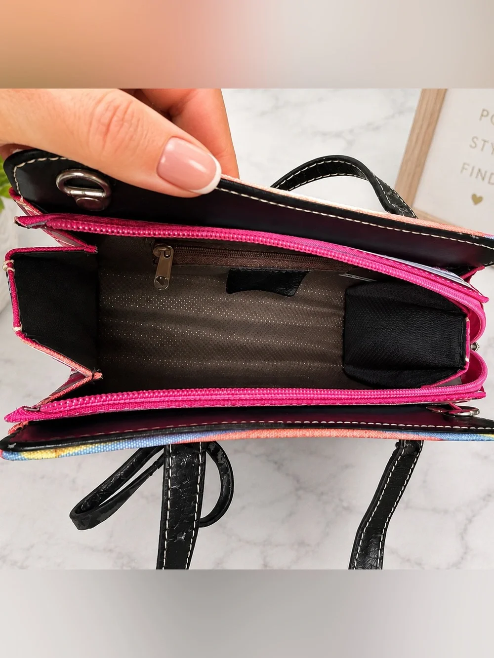 Kate Spade Striped Canvas Bow Satchel Tote Pink Black Y2K Vintage Bag